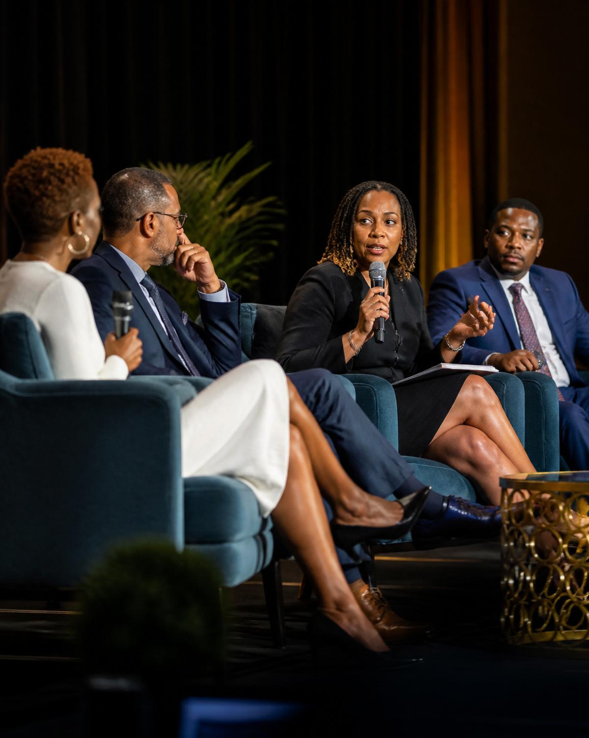 Panel discussion with Caribbean business leaders at an AI summit