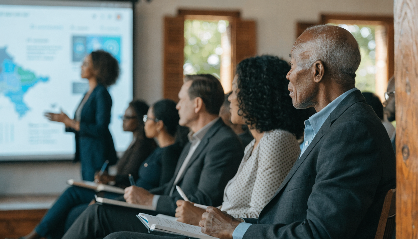 Caribbean business audience at a regional AI summit — Caribbean AI Brief, week of July 7–12, 2026