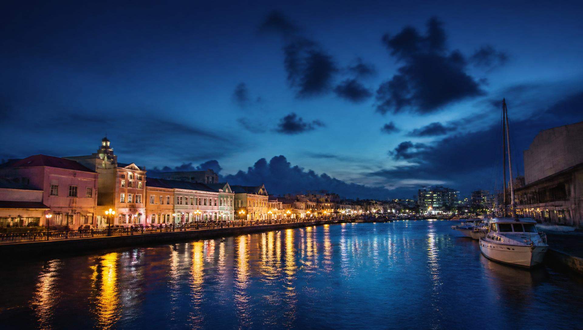 Bridgetown, Barbados waterfront at dusk, home of Amplifi Ventures