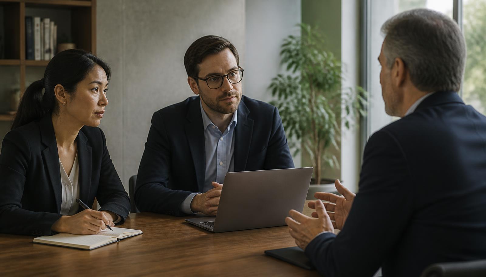 Written AI capability audit report open on a desk during a leadership review